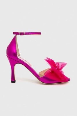 Zdjęcie produktu Custommade sandały skórzane Ashley Metallic Bow kolor różowy 999624046