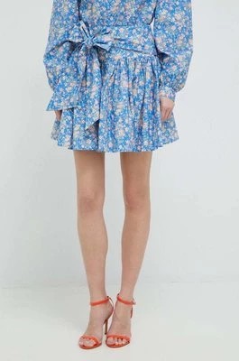 Zdjęcie produktu Custommade spódnica bawełniana Rhema kolor niebieski mini rozkloszowana