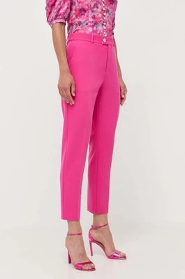 Zdjęcie produktu Custommade spodnie damskie kolor różowy proste high waist