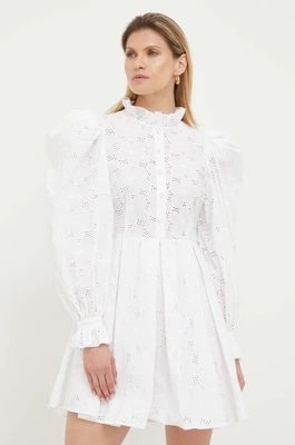 Zdjęcie produktu Custommade sukienka bawełniana Jennifer kolor biały mini rozkloszowana