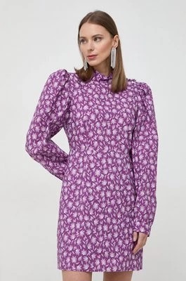 Zdjęcie produktu Custommade sukienka bawełniana Jonie kolor fioletowy mini rozkloszowana 999376479
