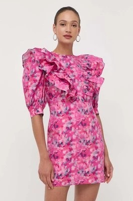 Zdjęcie produktu Custommade sukienka bawełniana kolor różowy mini prosta