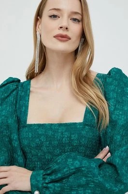 Zdjęcie produktu Custommade sukienka Jenny kolor zielony mini rozkloszowana