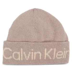 Zdjęcie produktu Czapka Calvin Klein Logo Reverso Tonal Beanie K60K611151 Doeskin PBP