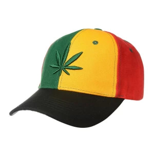 Zdjęcie produktu Czapka z daszkiem baseballówka reggae regulacja zielony Merg