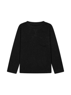 Zdjęcie produktu Czarna bluzka chłopięca bawełniana z długim rękawem Minoti