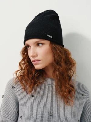 Zdjęcie produktu Czarna czapka zimowa damska OCHNIK