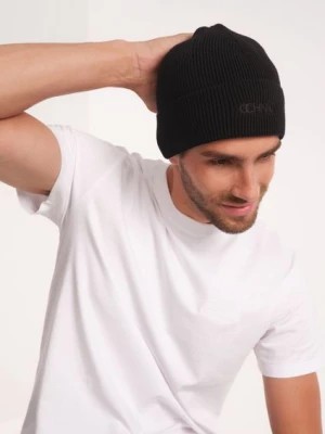 Zdjęcie produktu Czarna klasyczna czapka męska OCHNIK