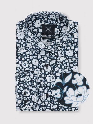 Zdjęcie produktu Czarna koszula w białe kwiaty Pako Lorente