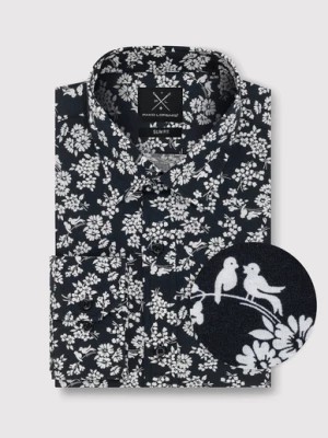 Zdjęcie produktu Czarna koszula w białe kwiaty Pako Lorente