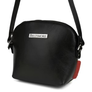 Zdjęcie produktu Czarna mała damska torebka skórzana pasek Beltimore czarny Merg