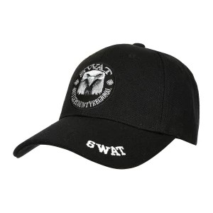 Zdjęcie produktu Czarna modna czapka z daszkiem baseballówka SWAT uniwersalna czarny Merg