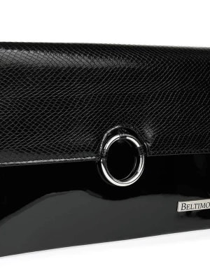 Zdjęcie produktu Czarna oryginalna damska torebka kopertówka na pasku usztywniana czarny Merg