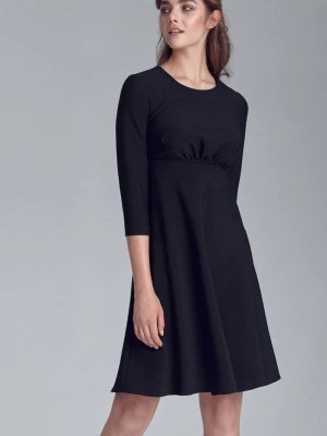 Zdjęcie produktu Czarna rozkloszowana sukienka damska Merg