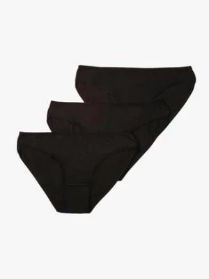 Zdjęcie produktu Czarne Bawełniane Majtki 3-Pack Typu Figi Suvemia