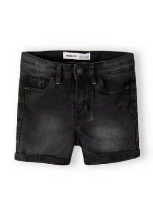 Zdjęcie produktu Czarne jeansowe krótkie spodenki dla chłopca Minoti