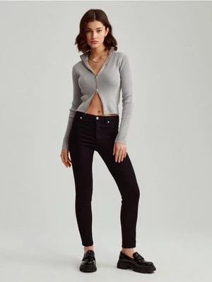 Zdjęcie produktu Czarne jeansy skinny fit mid waist House