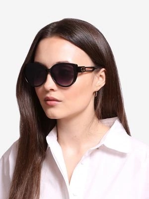Zdjęcie produktu Czarne przeciwsłoneczne okulary damskie Shelvt