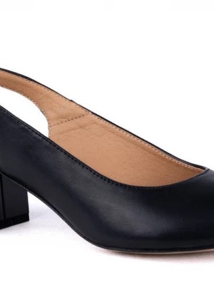 Zdjęcie produktu Czarne sandały damskie odkrytą piętą i palcami Łukbut Merg