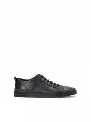Zdjęcie produktu Czarne skórzane sneakersy męskie w minimalistycznym stylu Kazar