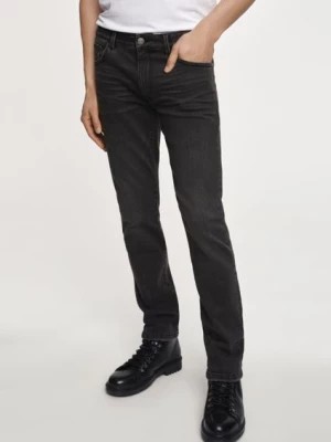 Zdjęcie produktu Czarne spodnie jeansowe męskie OCHNIK