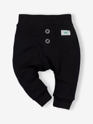 Zdjęcie produktu Czarne spodnie niemowlęce z bawełny organicznej dla chłopca NINI