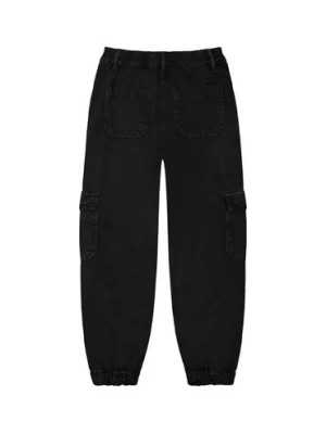 Zdjęcie produktu Czarne spodnie typu bojówki dla niemowlaka Minoti