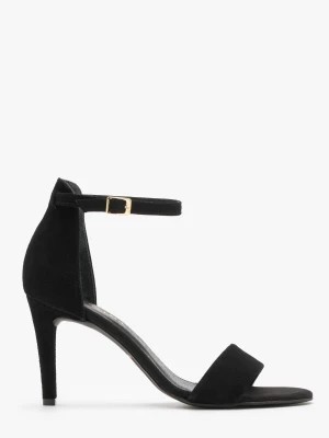 Zdjęcie produktu Czarne, welurowe sandały na szpilce MIRELLA Ryłko