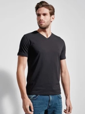 Zdjęcie produktu Czarny basic T-shirt męski z logo OCHNIK