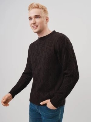 Zdjęcie produktu Czarny sweter męski OCHNIK