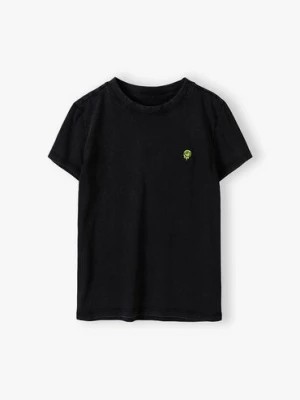 Zdjęcie produktu Czarny t-shirt dla chłopca z efektem sprania Lincoln & Sharks by 5.10.15.