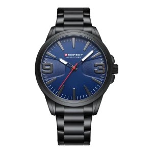 Zdjęcie produktu Czarny zegarek męski bransoleta duży solidny Perfect M114 czarny Merg