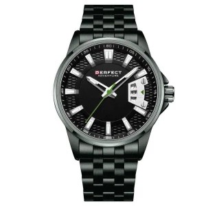 Zdjęcie produktu Czarny zegarek męski bransoleta duży solidny Perfect M144 czarny Merg