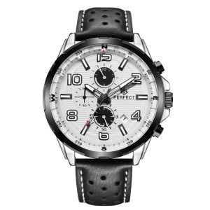 Zdjęcie produktu Czarny zegarek męski pasek duży solidny Perfect CH05L czarny Merg