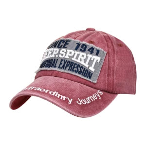 Zdjęcie produktu Czerwona czapka z daszkiem baseballówka vintage uniwersalna czerwony Merg
