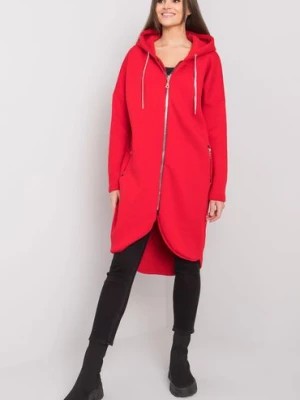 Zdjęcie produktu Czerwona długa bluza damska z kapturem Tabby RELEVANCE