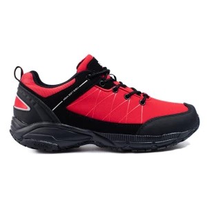 Zdjęcie produktu Czerwone buty trekkingowe męskie DK czarne
