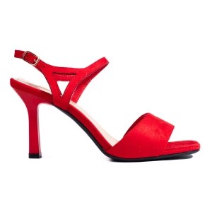 Zdjęcie produktu Czerwone damskie sandały na szpilce Sergio Leone