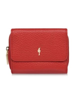 Zdjęcie produktu Czerwony skórzany portfel damski z ochroną RFID OCHNIK