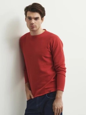 Zdjęcie produktu Czerwony sweter męski basic OCHNIK