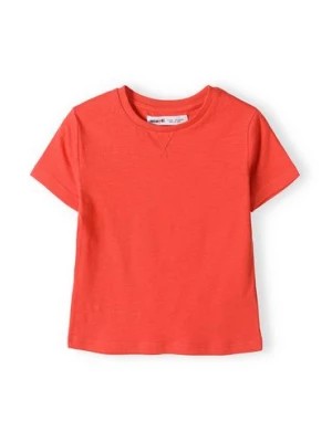 Zdjęcie produktu Czerwony t-shirt bawełniany basic dla niemowlaka Minoti