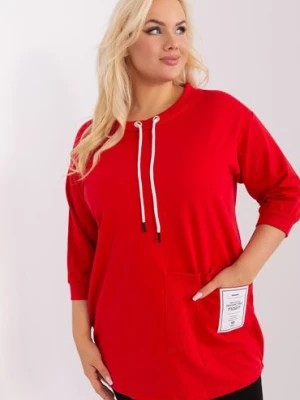 Zdjęcie produktu Damska bluzka plus size na co dzień czerwony