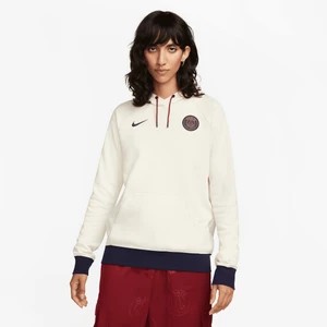 Zdjęcie produktu Damska dzianinowa bluza piłkarska z kapturem Nike Paris Saint-Germain Essential - Biel