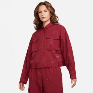 Zdjęcie produktu Damska kurtka z tkaniny z grafiką Nike Paris Saint-Germain Essential - Czerwony