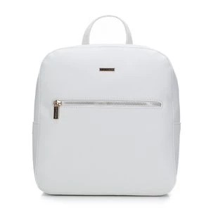 Zdjęcie produktu Damski plecak z ekoskóry prosty biały Wittchen