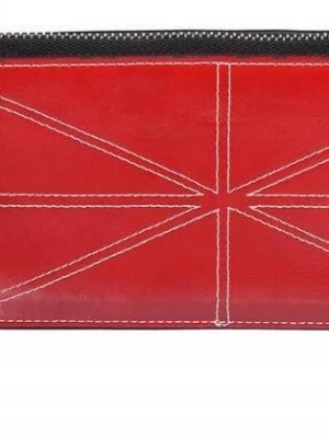 Zdjęcie produktu Damski portfel a'la piórnik z eko skóry, z przegródkami na karty i smyczką Merg