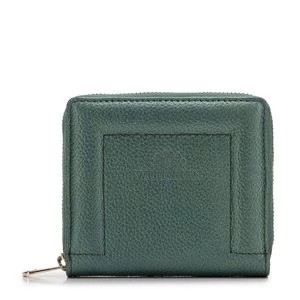 Zdjęcie produktu Damski portfel skórzany z ozdobnym brzegiem mały zielony Wittchen