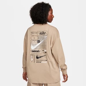 Zdjęcie produktu Damski T-shirt z długim rękawem Nike Sportswear - Brązowy