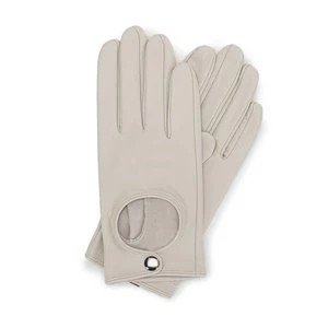 Zdjęcie produktu Damskie rękawiczki samochodowe proste białe Wittchen