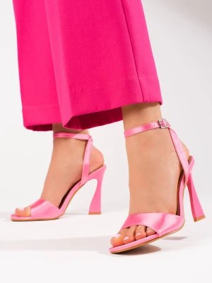 Zdjęcie produktu Damskie sandały na obcasie Potocki różowe Merg